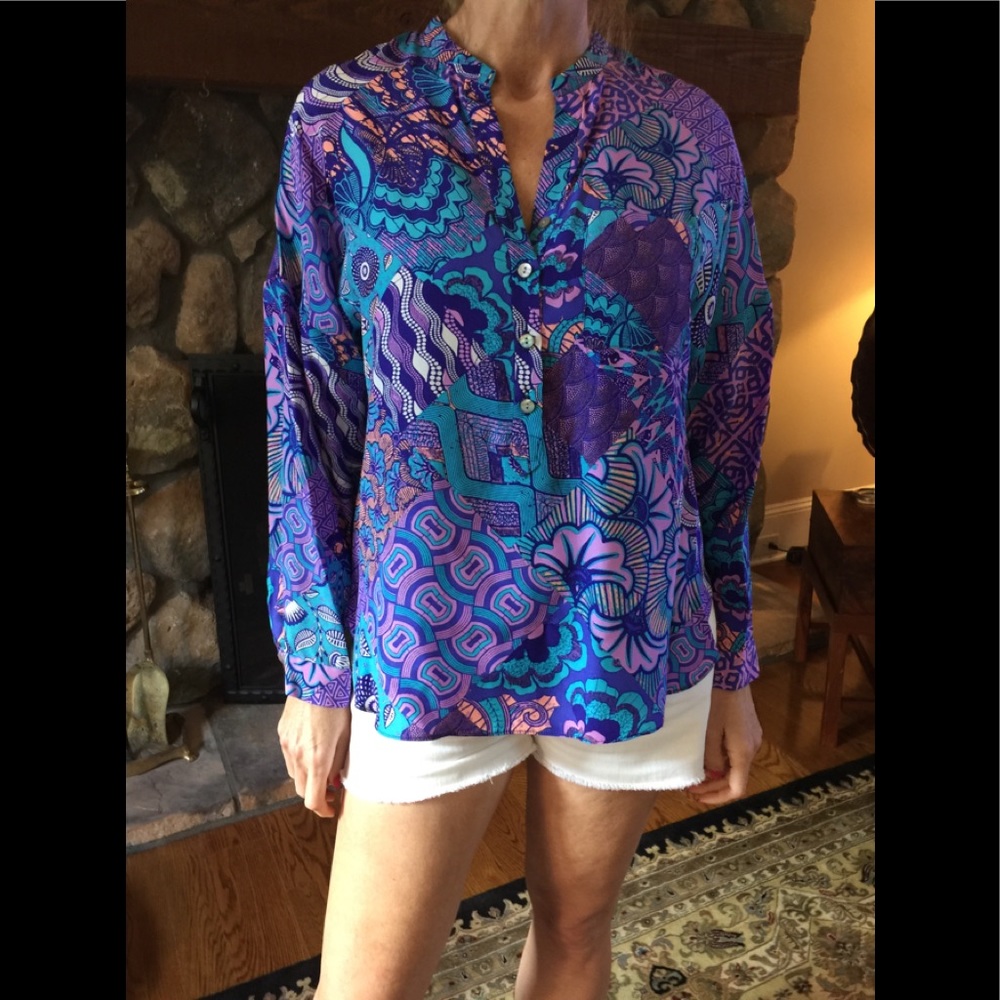 Alice & Trixie 100% Silk Prentiss Top - Size M